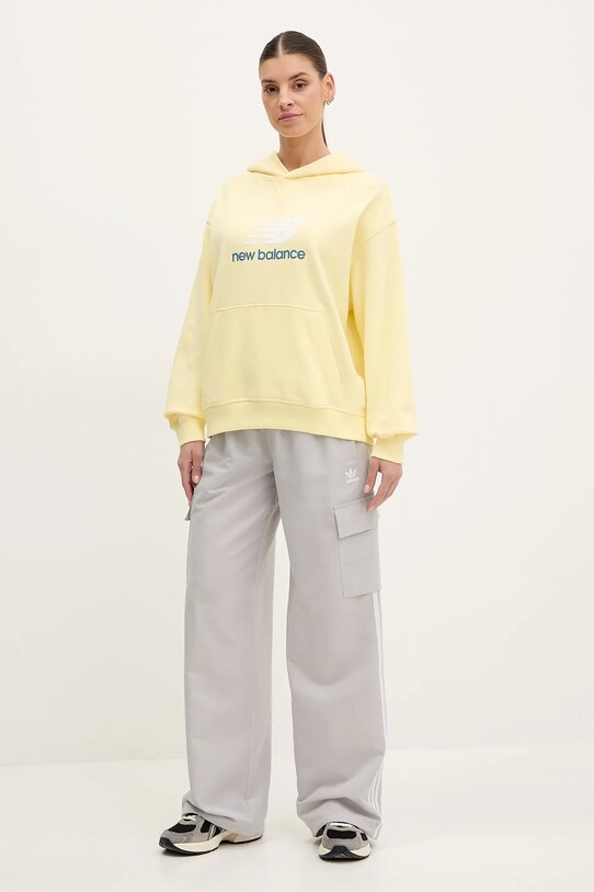 Bavlnená mikina New Balance WT51501PRC žltá SS25