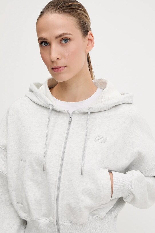 New Balance hanorac de bumbac gri WJ51506AHH