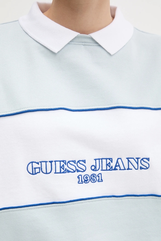 Bavlnená mikina Guess Jeans W5GQ17.K68I4 modrá