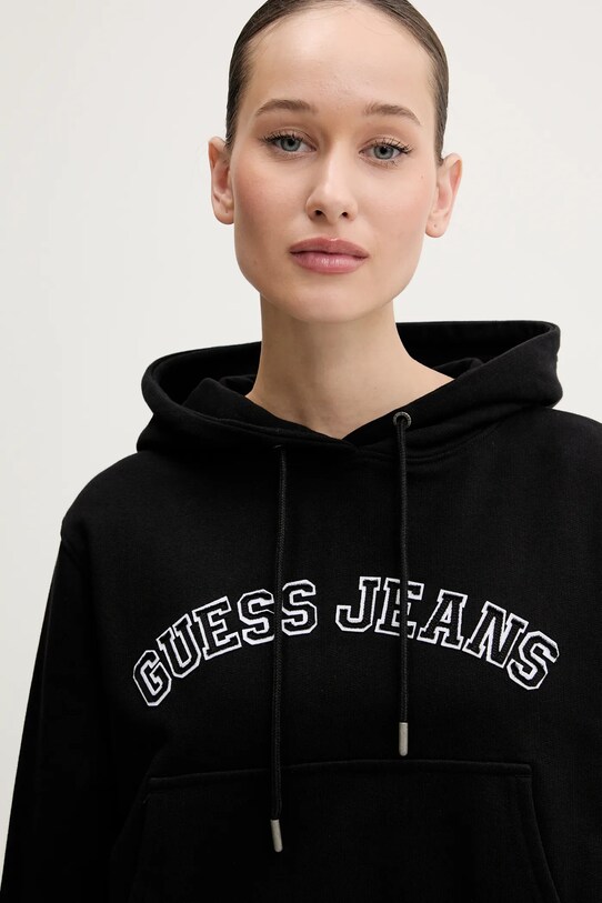 Бавовняна кофта Guess Jeans W5GQ22.K68I4 чорний SS25