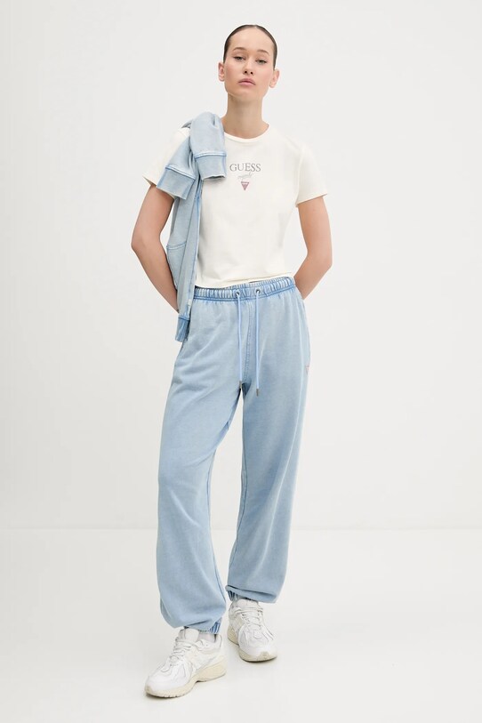 Guess Jeans bluza bawełniana W5GQ28.KCTJ1 niebieski SS25