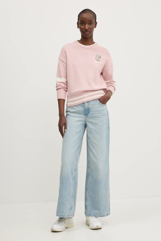 Guess Jeans maglione in cotone W5GR01.Z3HM1 rosa SS25