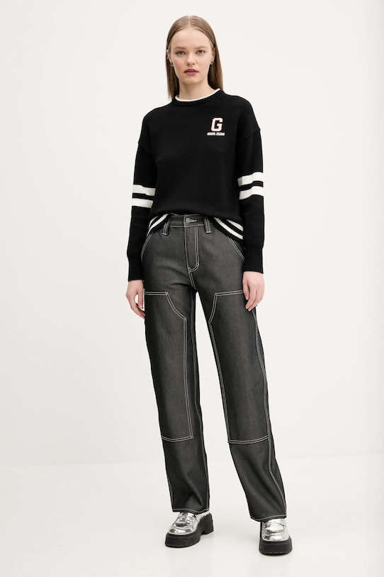 Guess Jeans sweter bawełniany W5GR01.Z3HM1 czarny SS25