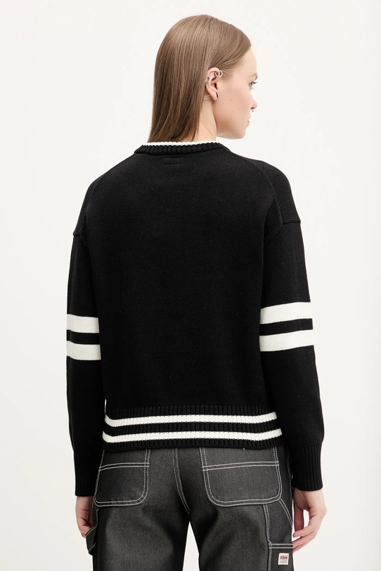 Odzież Guess Jeans sweter bawełniany W5GR01.Z3HM1 czarny