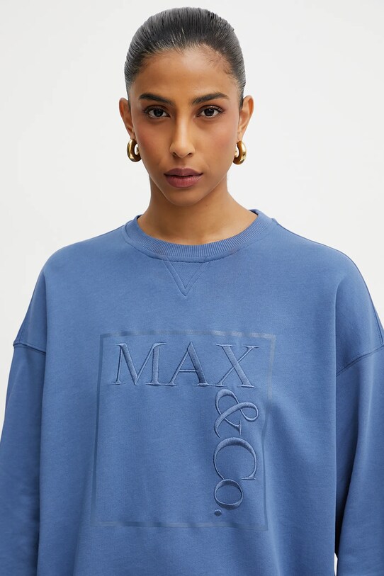 MAX&Co. bluza bawełniana niebieski 2516921023200