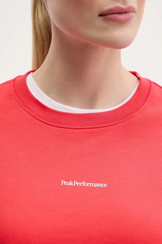 Peak Performance bluza bawełniana czerwony G80274