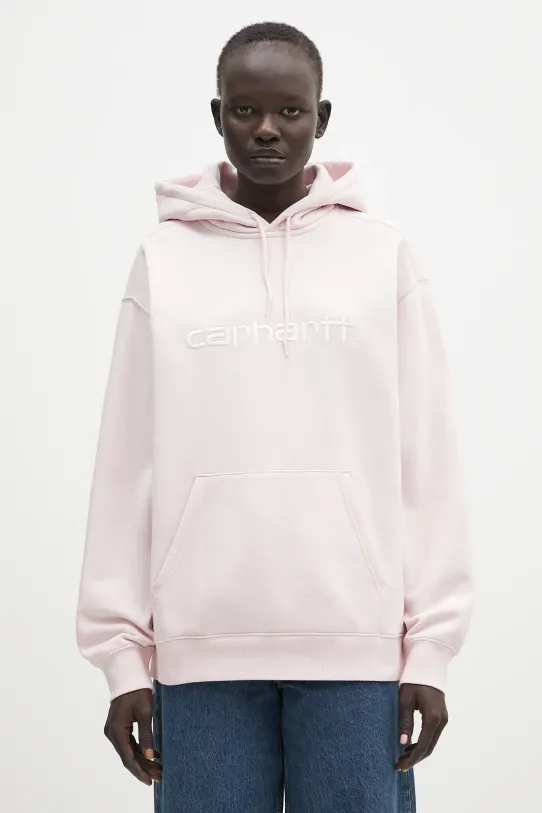 Carhartt WIP sweatshirt Hooded Carhartt Sweatshirt applique pink I033648.2RYXX