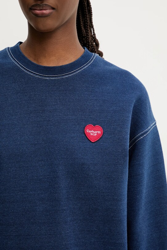 Bavlněná mikina Carhartt WIP Ingo Sweat modrá I034677.E4GD