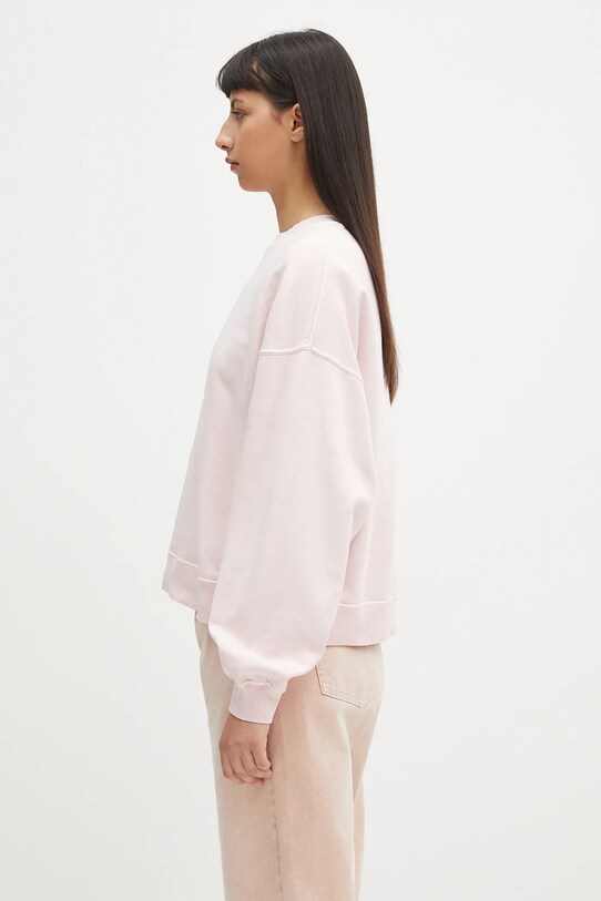 Carhartt WIP bluza bawełniana Benton Sweat I034511.2P7GD różowy SS25