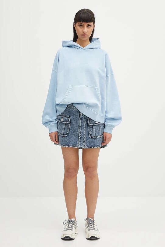 Хлопковая кофта Carhartt WIP Hooded Benton Sweat голубой I034512.2P5GD