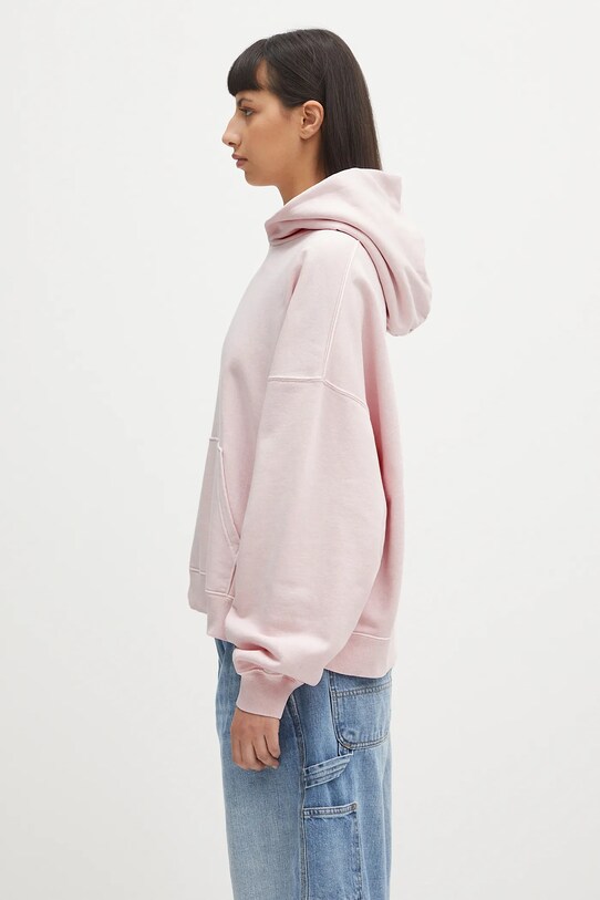 Carhartt WIP bluza bawełniana Hooded Benton Sweat I034512.2P7GD różowy SS25