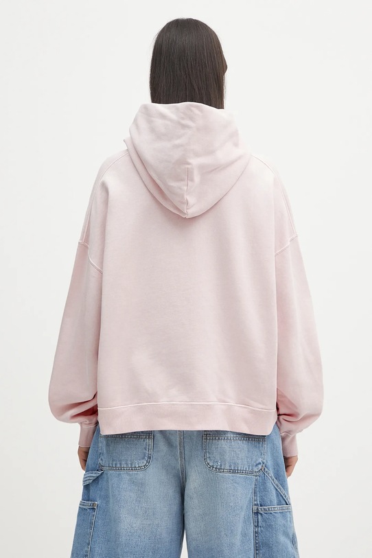 Odzież Carhartt WIP bluza bawełniana Hooded Benton Sweat I034512.2P7GD różowy