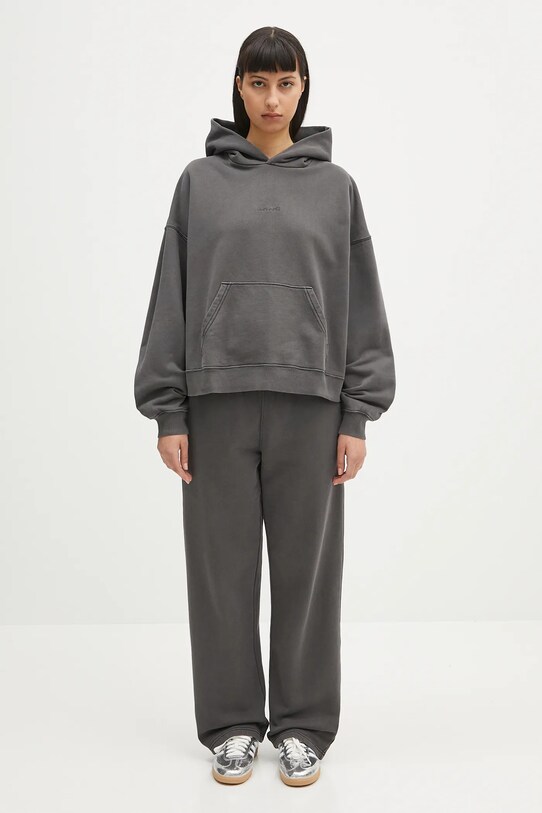 Carhartt WIP bluza bawełniana Hooded Benton Sweat I034512.89GD szary