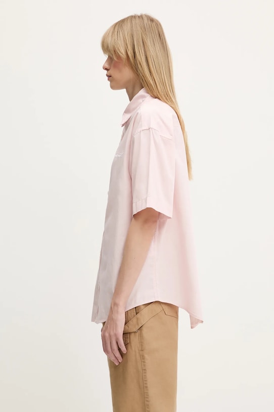 Carhartt WIP koszula bawełniana S/S Jaxon Shirt I033080.2QDXX różowy SS25