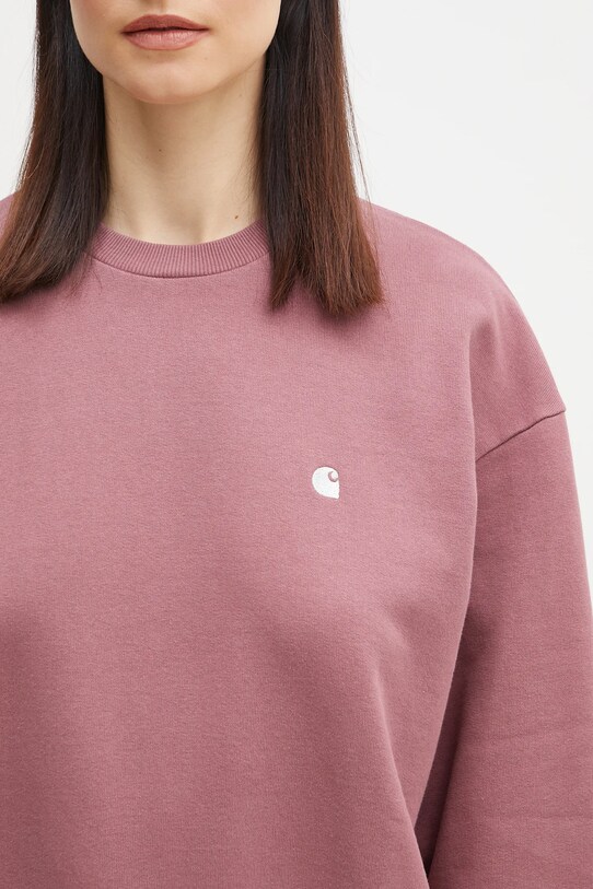 Памучен суичър Carhartt WIP Casey Sweatshirt розов I032643.2RSXX