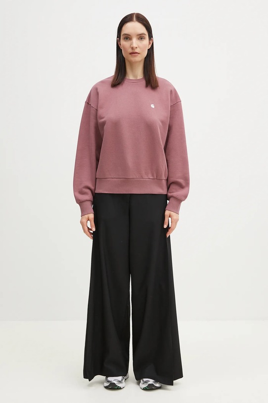 Carhartt WIP cotton sweatshirt Casey Sweatshirt I032643.2RSXX pink