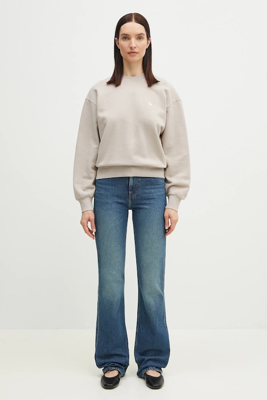 Хлопковая кофта Carhartt WIP Casey Sweatshirt I032643.2RTXX бежевый