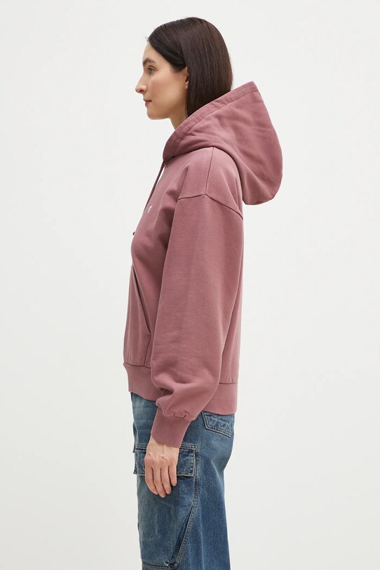 Carhartt WIP cotton sweatshirt Hooded Casey Sweatshirt I032644.2RSXX pink SS25