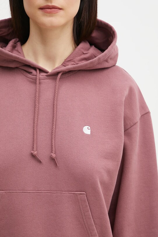 Carhartt WIP cotton sweatshirt Hooded Casey Sweatshirt pink I032644.2RSXX