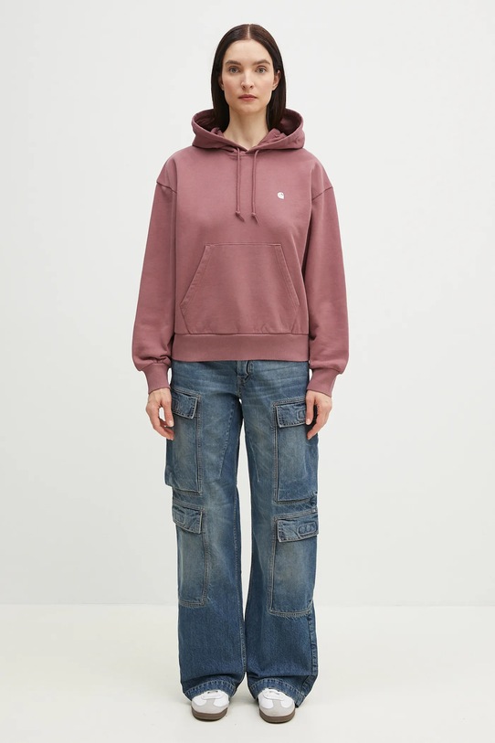 Carhartt WIP cotton sweatshirt Hooded Casey Sweatshirt I032644.2RSXX pink
