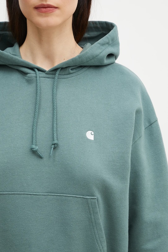 Памучен суичър Carhartt WIP Hooded Casey Sweatshirt зелен I032644.2NIXX