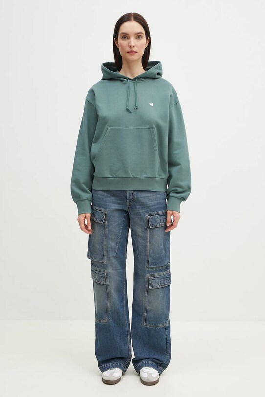 Carhartt WIP cotton sweatshirt Hooded Casey Sweatshirt I032644.2NIXX green