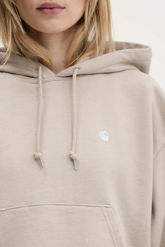 Βαμβακερή μπλούζα Carhartt WIP Hooded Casey Sweatshirt μπεζ I032644.2RTXX
