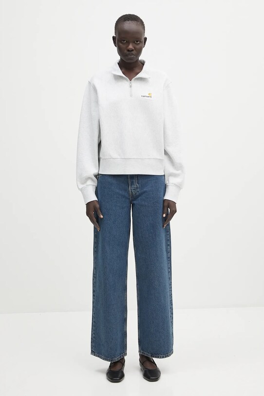 Carhartt WIP bluza American Scr. High Neck Swt I033827.482XX szary