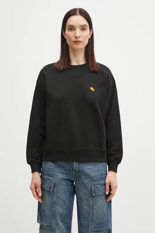 Kenzo bluza bawełniana bawełna czarny FF52SW1874MF.99J