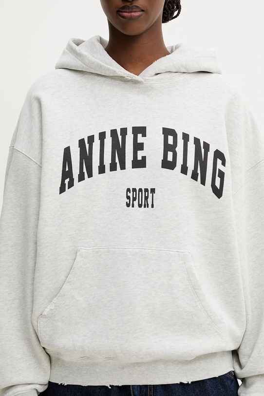 Anine Bing bluza bawełniana Harvey Sweatshirt szary S.08.5185
