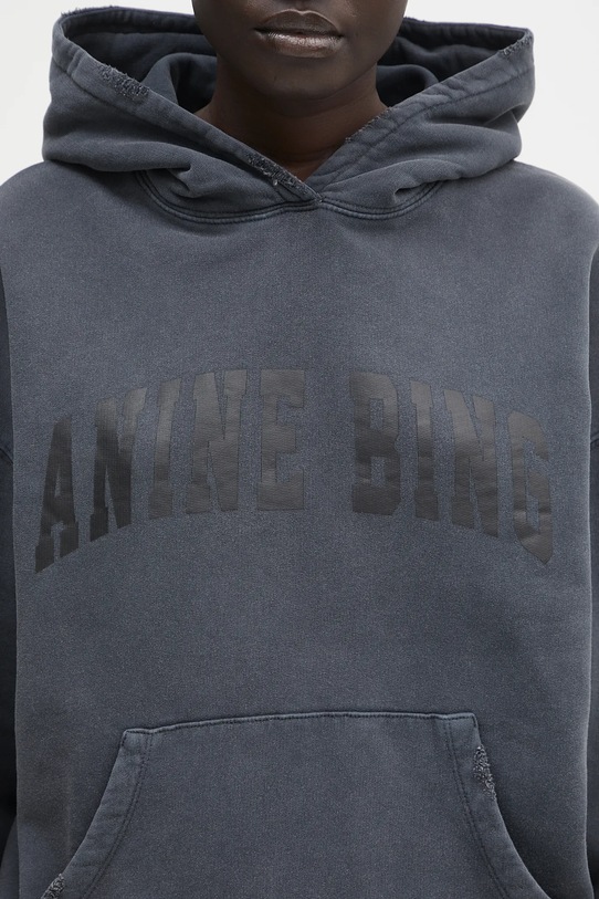 Anine Bing felpa in cotone Harvey Sweatshirt grigio S.08.5185