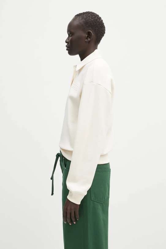 Βαμβακερή μπλούζα Lacoste SF0351 μπεζ AW25