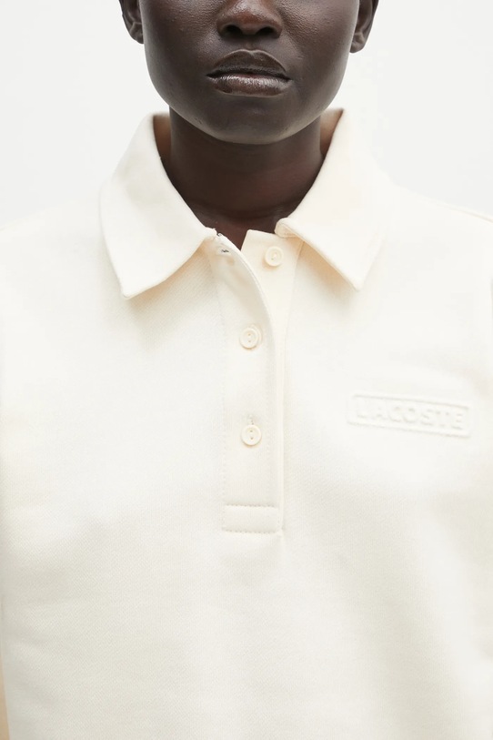 Βαμβακερή μπλούζα Lacoste μπεζ SF0351