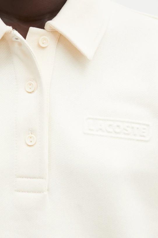 Βαμβακερή μπλούζα Lacoste SF0351 μπεζ