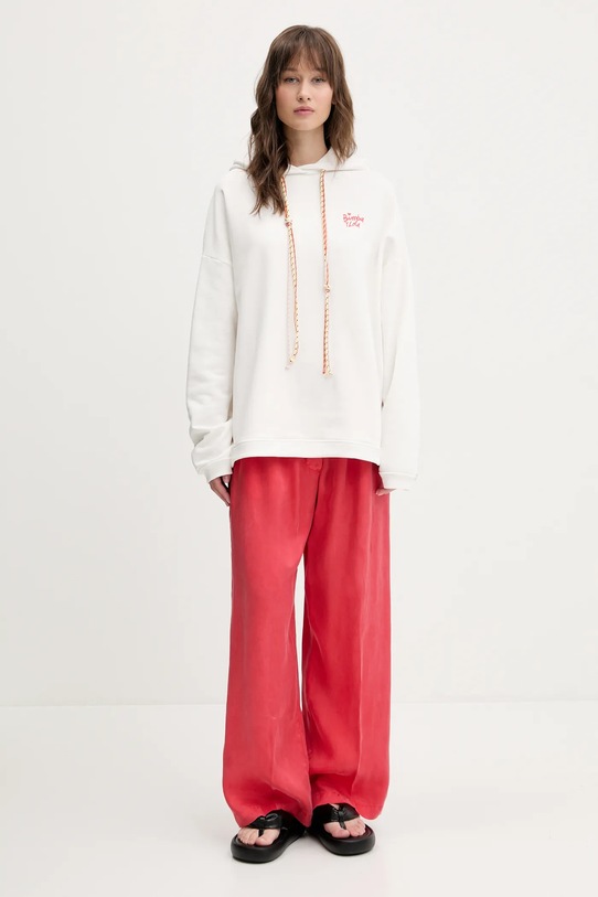 Bavlnená mikina Bimba Y Lola 251BR7501.10060 biela SS25