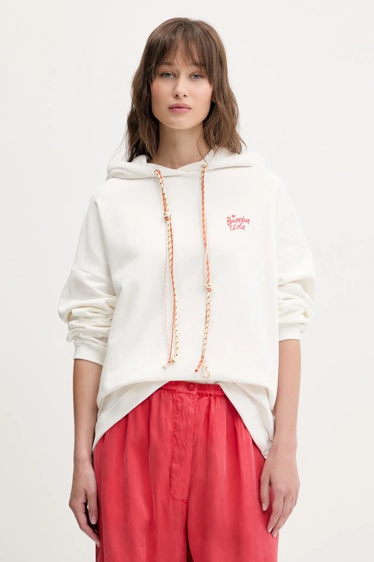 Oblečenie Bavlnená mikina Bimba Y Lola 251BR7501.10060 biela
