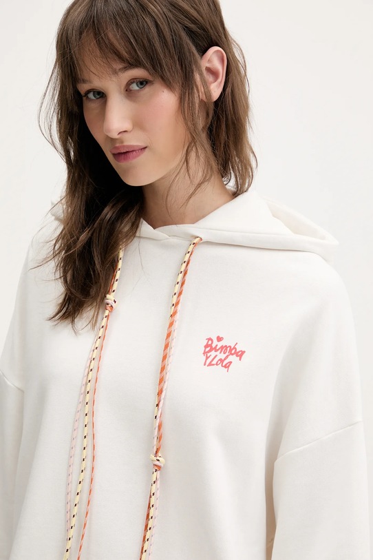 Bavlnená mikina Bimba Y Lola biela 251BR7501.10060
