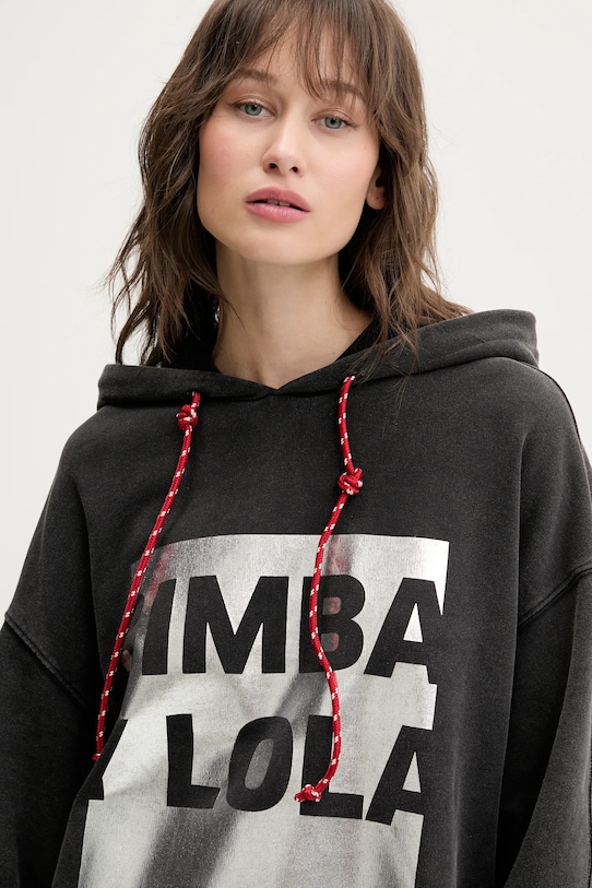 Pamučna dukserica Bimba Y Lola siva 251BR7511.10035