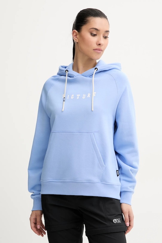 Picture bluza bawełniana Quenar nadruk niebieski WSW0362