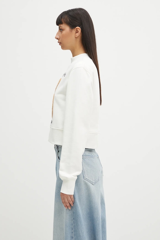 Palm Angels cotton sweatshirt Bear In Mind Crew PWBA016S25FLE0030360 white SS25