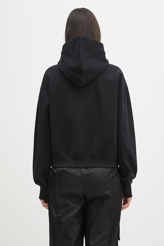 Odzież JW Anderson bluza bawełniana Anchor Embroidery Cropped JW0216.PG1719.999 czarny