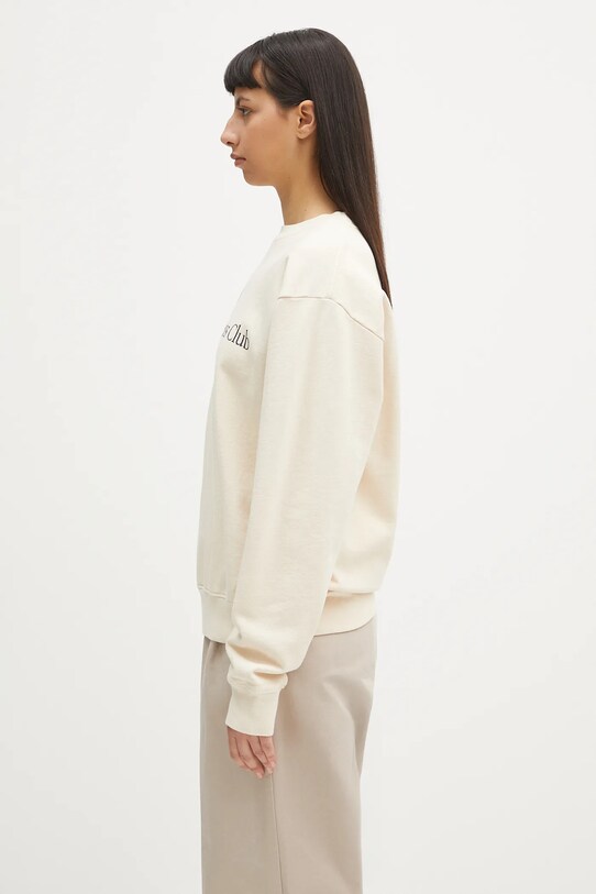 Sporty & Rich bluza bawełniana H&W Crest Crewneck ST071606241CR01 beżowy SS25