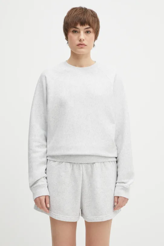 Sporty & Rich bluza Sr Runner Soft Crewneck gładkie szary ST082606139GY03