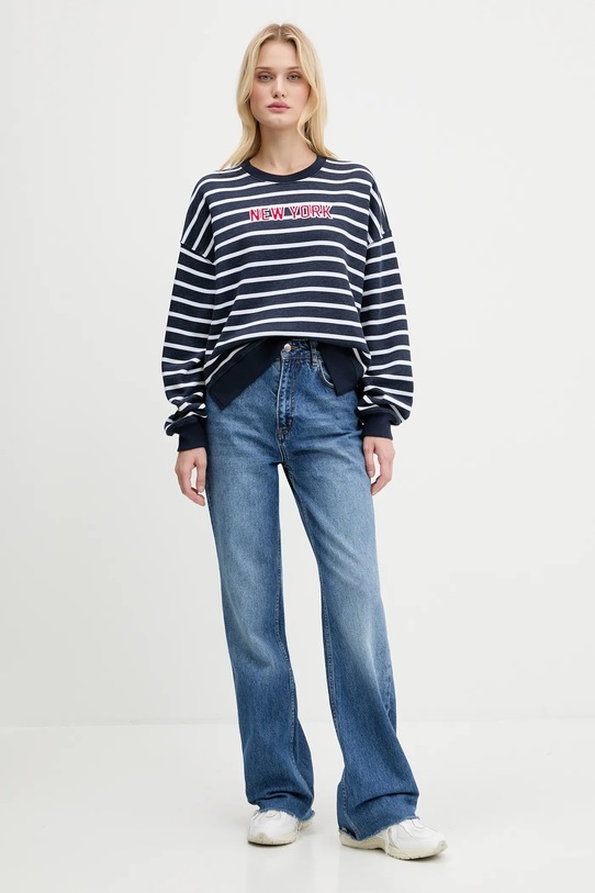 Mikina Hollister Co. KI352.5162.204 tmavomodrá SS25