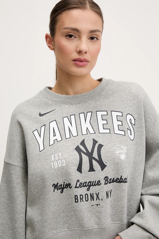 Nike bluză New York Yankees gri 01D7.CY51.NK.H3K