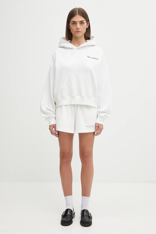 Sporty & Rich bluza Health Is Wealth Soft Cropped ST085625006WH01