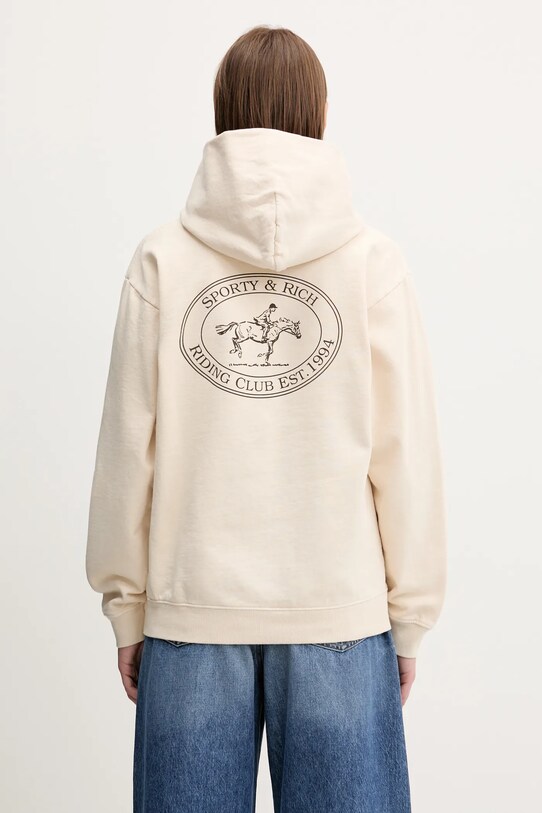 Одяг Бавовняна кофта Sporty & Rich Riding Club ST070612244CR01 бежевий