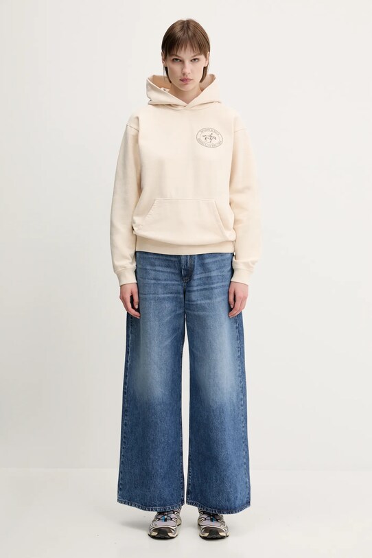 Бавовняна кофта Sporty & Rich Riding Club ST070612244CR01 бежевий