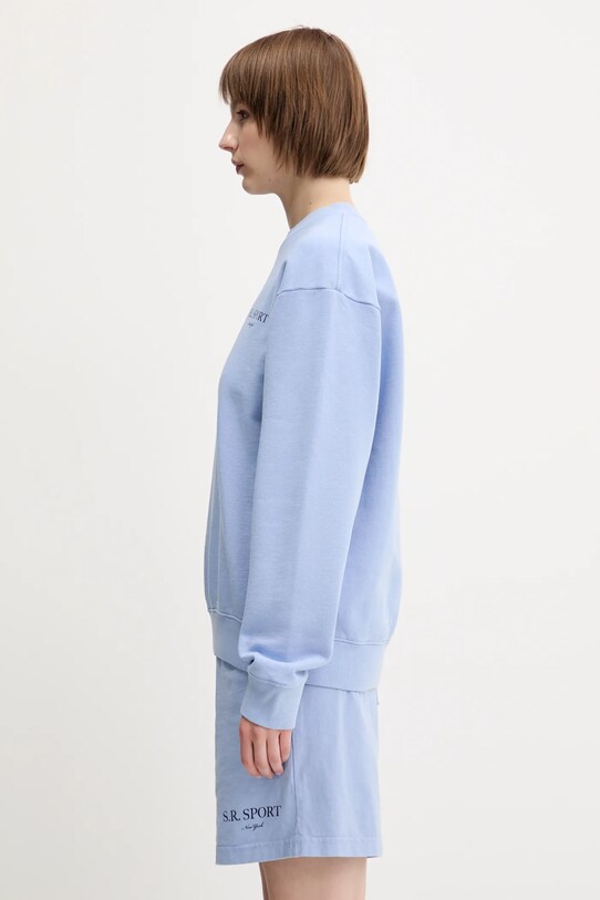 Sporty & Rich cotton sweatshirt Wimbledon ST071612201BL59 blue SS25