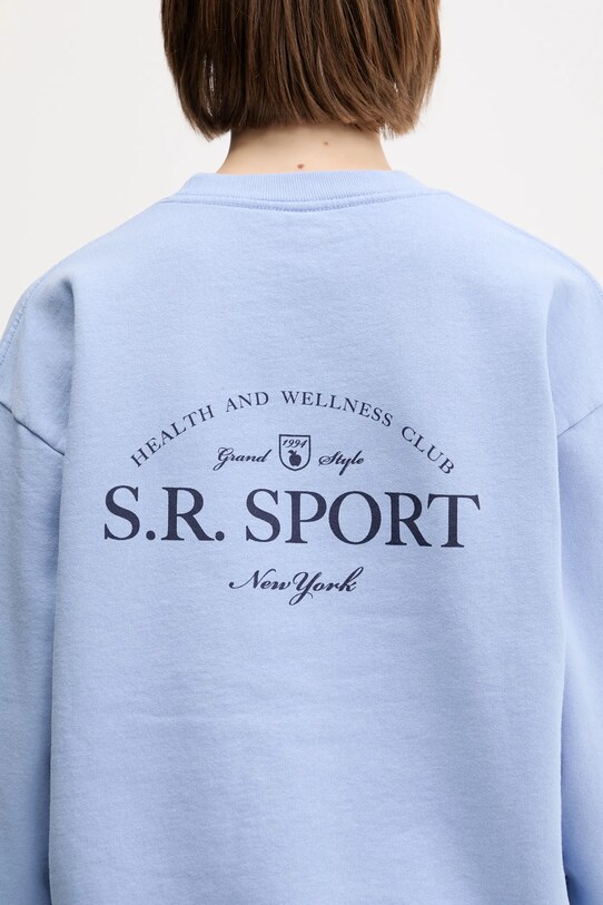 Sporty & Rich cotton sweatshirt Wimbledon blue ST071612201BL59